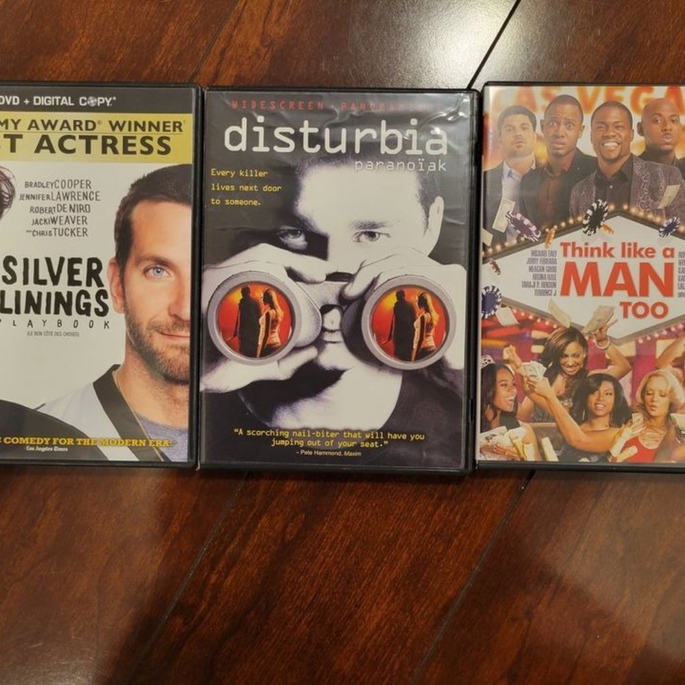 Silver Linings Playbook, Disturbia and Think Like a Man Too DVDs